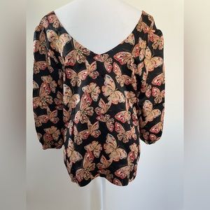 JOHNNY WAS Butterfly Blouse Top